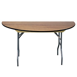 60 Semi-Round Wood Table