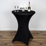 Black Spandex Cocktail Table Cover