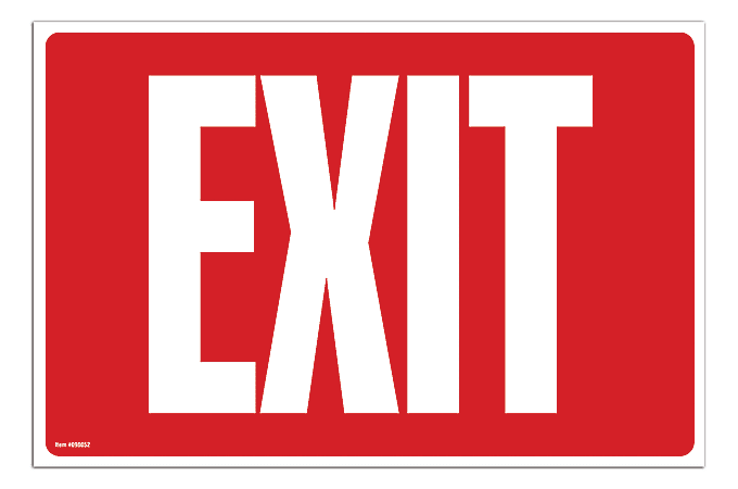Exit Sign for Tent