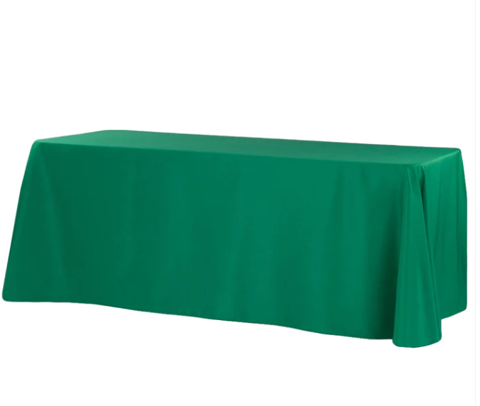 90x156 Rectangular Oblong Premium Polyester Tablecloth Emerald Green