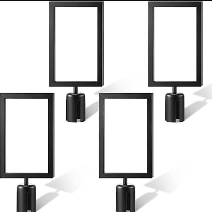 Stanchion Sign Holder Double Sided Frame